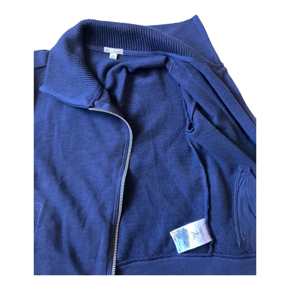 100% Cotton Gap Navy Zip-Up Sweater Women Size XS - Picture 4 of 8